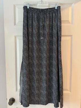 Covington Black and White Dotted Maxi Skirt